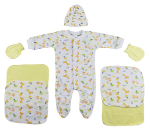 Sleep-n-Play, Cap, Mittens and Washcloths - 7 pc Set CS_0032