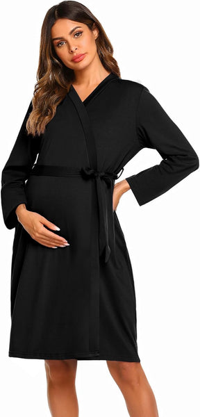 Maternity Robe Labor Delivery Nursing Gown Hospital Breastfeeding Dress Bathrobes