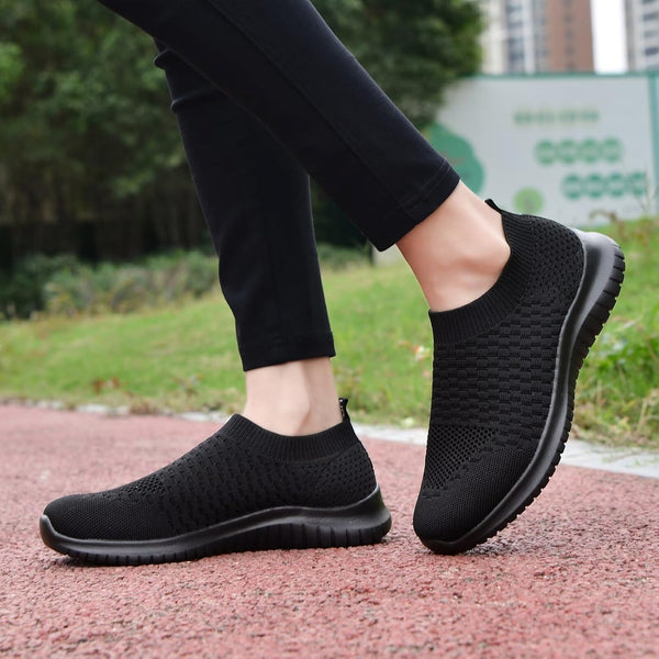 Women'S Walking Tennis Shoes - Lightweight Athletic Casual Gym Slip on Sneakers