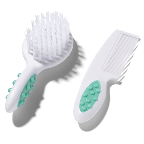 Safety 1ˢᵗ Soft Grip Brush & Comb, Artic Blue