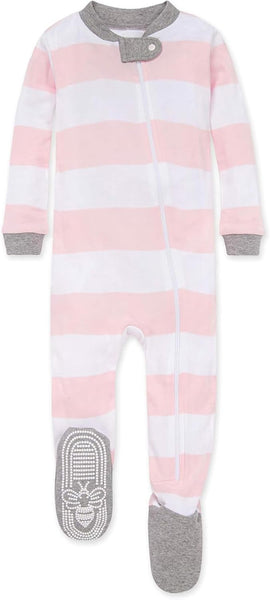 Girls' Pajamas, Zip Front Non-Slip Footed Pjs, 100% Organic Cotton and Toddler Sleepers