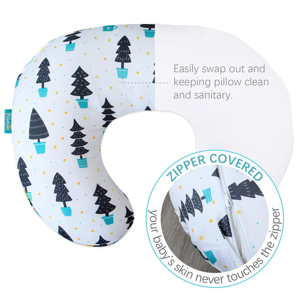 Nursing Pillow Cover 2 Pack Safely with Zipper Cover Fit Boppy Pillow Breathable & Soft | Breastfeeding/Positioner Slipcover | Machine Washable Jungle