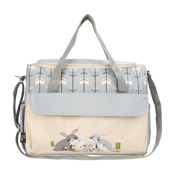 Soho Animals Diaper Tote Bag 10Pc, Rabbits Gray