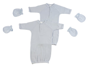 Preemie Boys Gowns and MIttens CS_0071