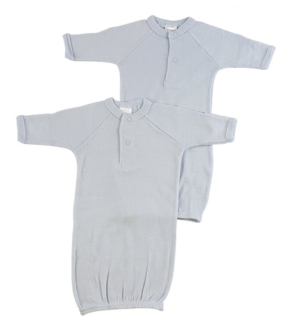 Preemie Solid Blue Gown - 2 Pack 911P