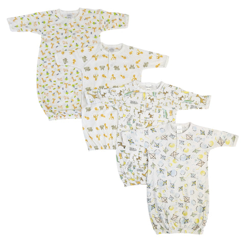 Unisex Newborn Baby 4 Piece Gown Set NC_0741