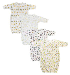 Unisex Newborn Baby 4 Piece Gown Set NC_0745