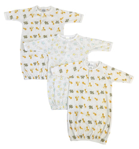 Unisex Newborn Baby 3 Piece Gown Set NC_0781