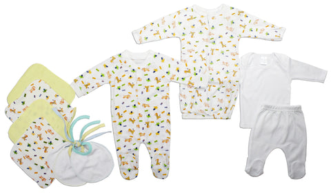 Unisex Newborn Baby 10 Pc Layette Baby Shower Gift Set LS_0132