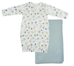 Print Infant Gown and Recieving Blanket CS_0105