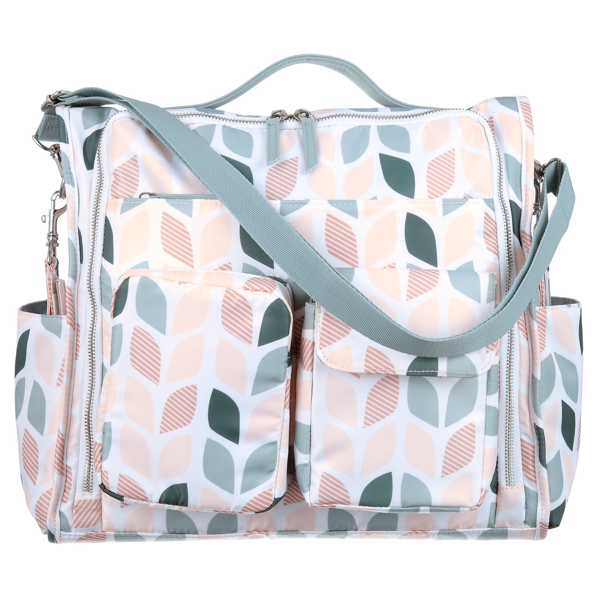 Nylon Convertible Diaper Bag Backpack, Floral