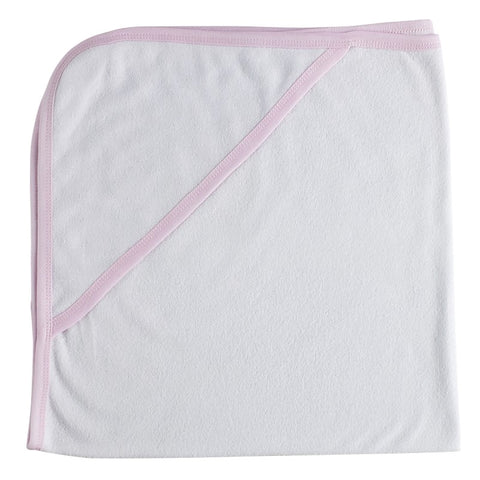 Hooded Towel with Pink Binding  021BP