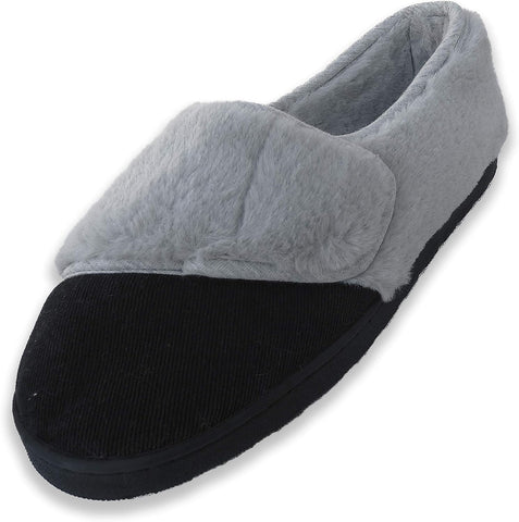 Diabetic Slippers for Women Memory Foam, Fuzzy Soft Wide Width Edema House Shoes for Swollen Feet