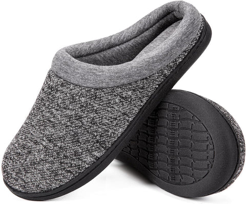 Women'S Warm Cotton Knit Memory Foam Slippers Soft Yarn House Slippers with anti Slip Sole