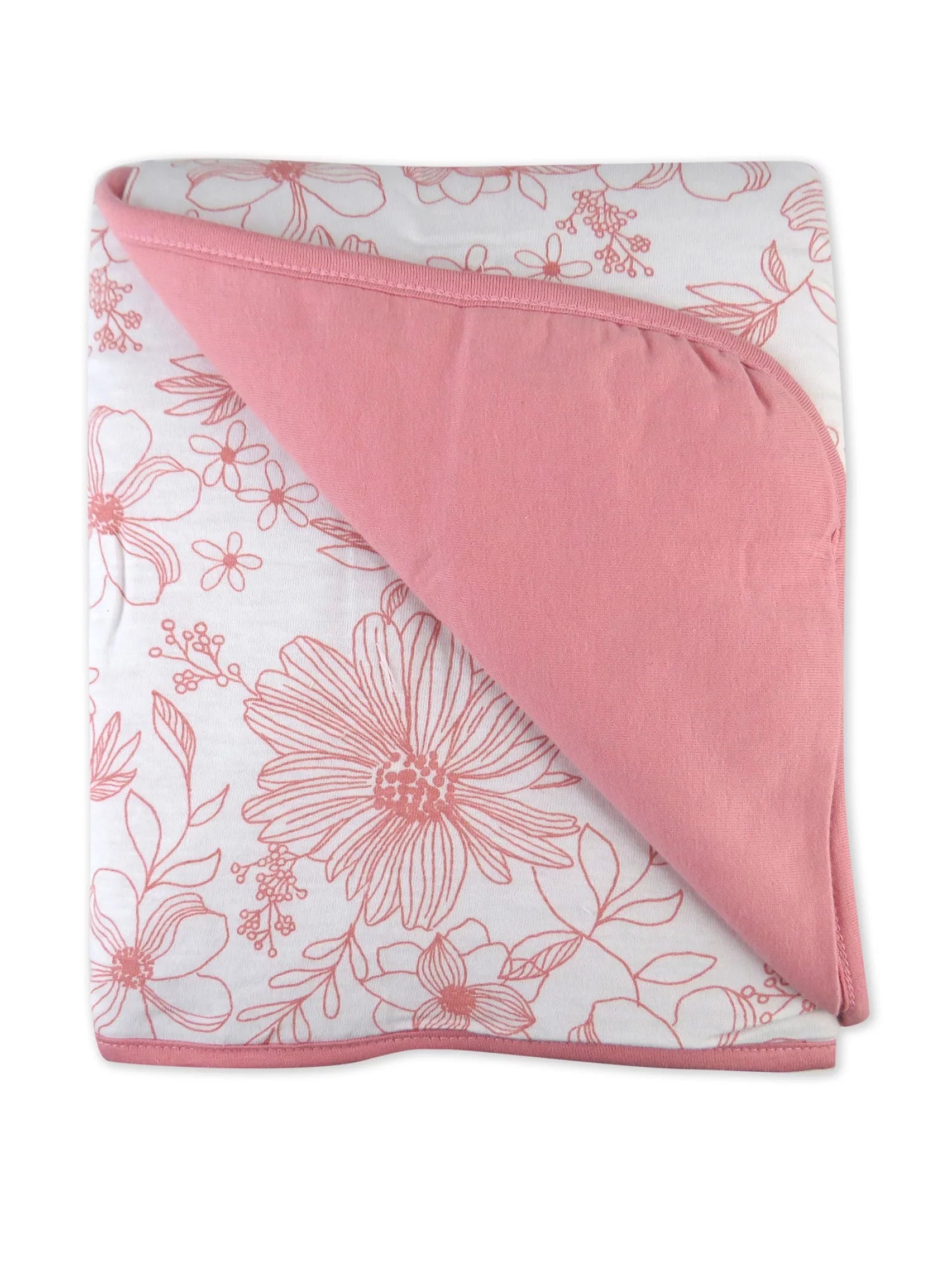 Organic Cotton Boy/Girl Reversible Hand-Quilted Blanket, Pink