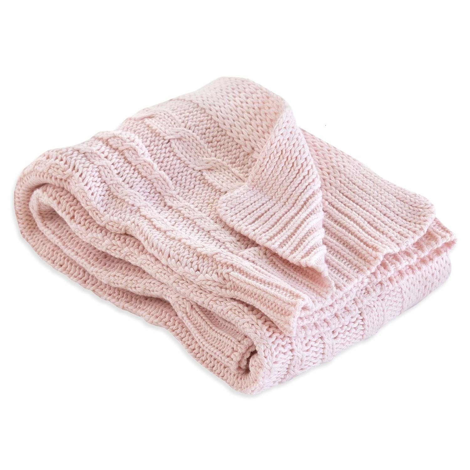 Burts Bees Baby Infant Blanket, Cable Knit, Made with 100% Soft Breathable Organic Cotton, Nursing Blankets, Machine Wash Baby Newborn Essentials, Size 30 X 40 Inch