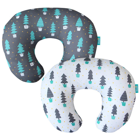 Nursing Pillow Cover 2 Pack Safely with Zipper Cover Fit Boppy Pillow Breathable & Soft | Breastfeeding/Positioner Slipcover | Machine Washable Jungle