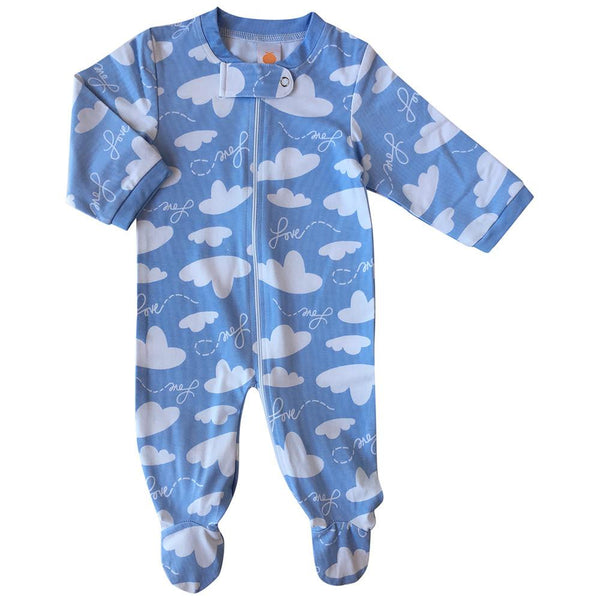 Baby Footed Romper with Zipper - Love is in the Air Collection