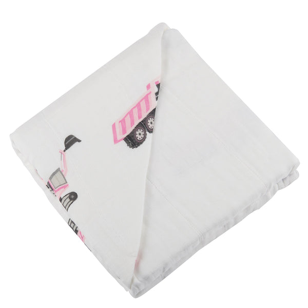 Pink Digger and White Newcastle Blanket