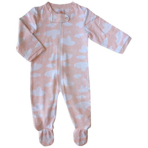 Baby Footed Romper with Zipper - Love is in the Air Collection